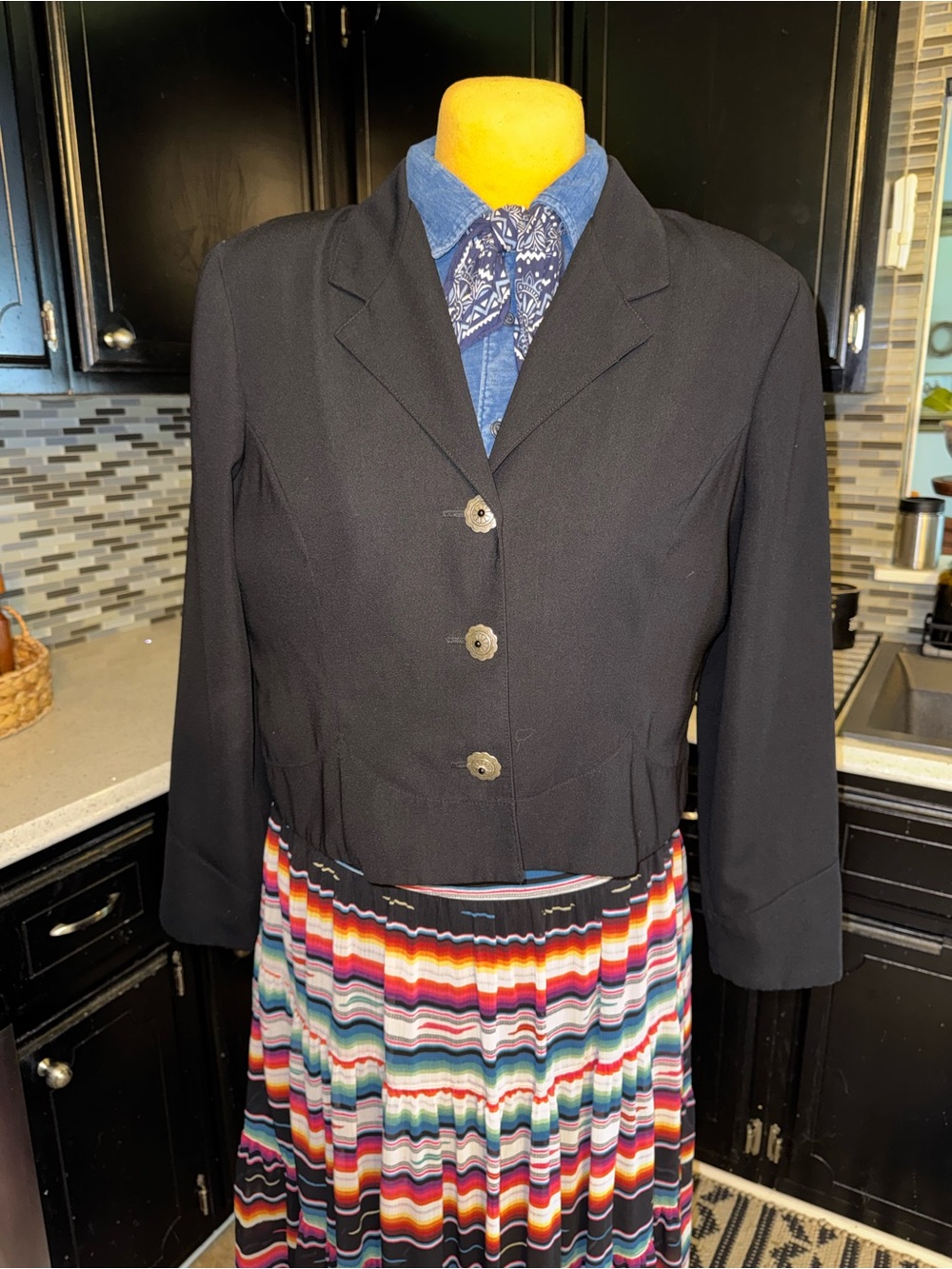 Vintage 90s western cut Cropped Women's Blazer